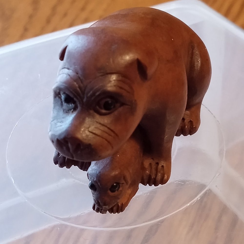 Hand Carved Wooden Netsuke